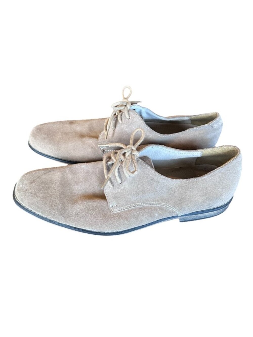 Stacy Adams LIGHT TAN BROWN SUEDE Men's Oxford Dress Shoes Lace-Up Round Toe 9.5